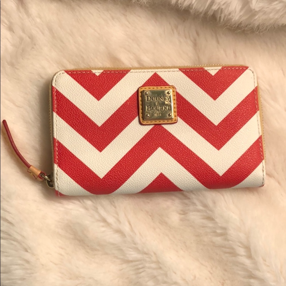 Orange and White Dooney and Bourke wallet